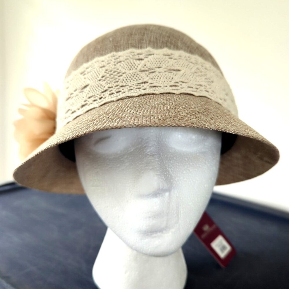 Angela & William Hat One Size Women's Beige Style #CL2265 Adjustable NEW-lp - Picture 3 of 10